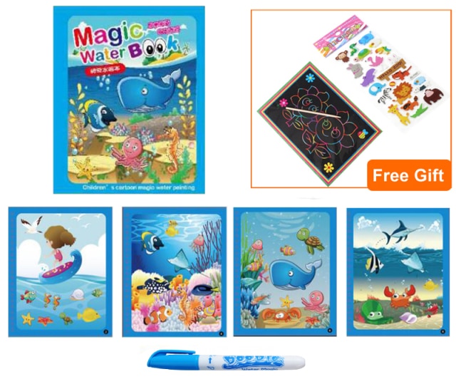 Magic Water Drawing Coloring Book Magic Water Drawing Coloring Book